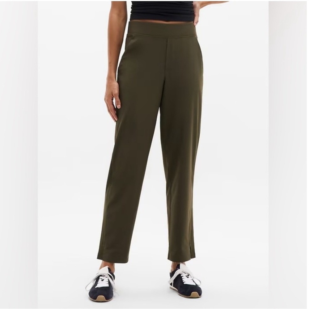 Athleta Pants Brooklyn Mid Rise Ankle Pant 6 Green Stretch Commuter‎ Travel